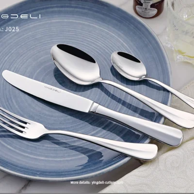 j025 bulk classic tableware stainless steel spoons forks knife supplier