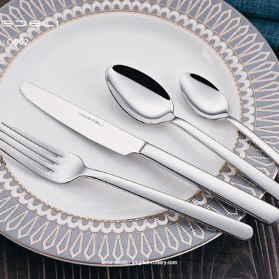 q002 wholesale lightweight cutlery stainless steel spoons forks knife