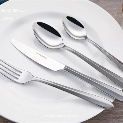 q006 lightweight cutlery supplier stainless steel spoons forks knife