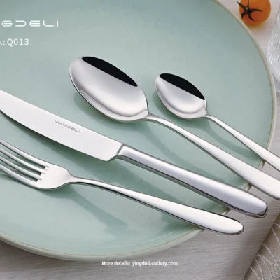 q013 lightweight silverware supplier stainless steel spoons forks knife