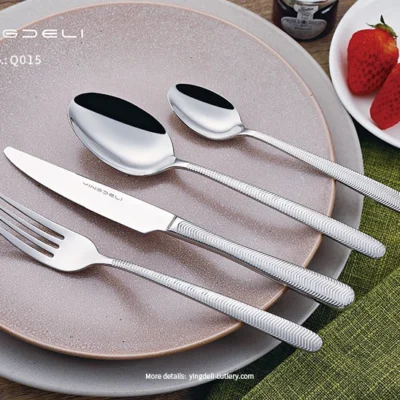 q015 hafif çatal bıçak takımı toplu paslanmaz çelik kaşık çatal bıçak satın alın