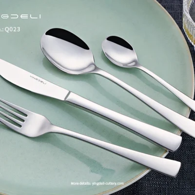 q023 hafif sofra takımı toplu paslanmaz çelik kaşık çatal bıçak tedarikçisi