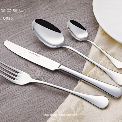 q026 hafif çatal bıçak üreticisi paslanmaz çelik kaşık çatal bıçak