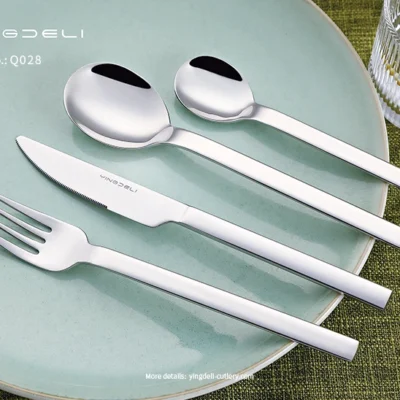 q028 toplu hafif sofra takımı paslanmaz çelik kaşık çatal bıçak tedarikçisi