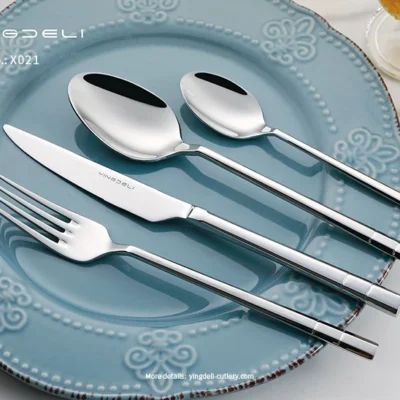 x021 modern flatware bulk stainless steel spoons forks knife supplier