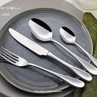 x032 fabrika modern çatal bıçak takımı paslanmaz çelik kaşık çatal bıçak toplu