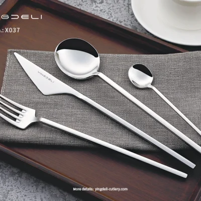 x037 toplu modern paslanmaz çelik kaşık çatal bıçak seti tedarikçisi