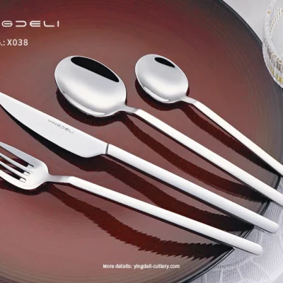 x038 toptan modern paslanmaz çelik kaşık çatal bıçak toplu