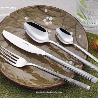 x040 modern paslanmaz çelik kaşık çatal bıçak toptan satın almak