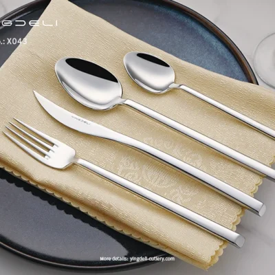 x043 modern çatal bıçak takımı satın al toptan paslanmaz çelik kaşık çatal bıçak seti